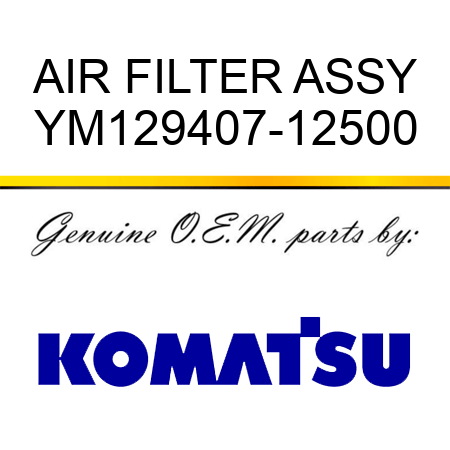 AIR FILTER, ASSY YM129407-12500