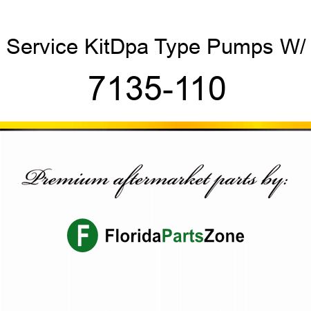 Service Kit,Dpa Type Pumps W/ 7135-110