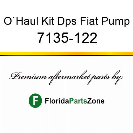 O`Haul Kit Dps Fiat Pump 7135-122