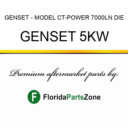 GENSET - MODEL CT-POWER 7000LN, DIE GENSET 5KW
