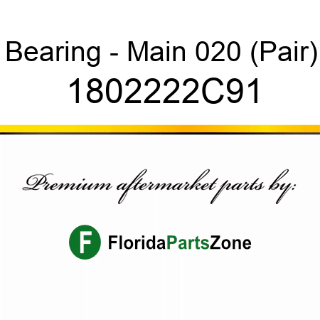 Bearing - Main 020 (Pair) 1802222C91