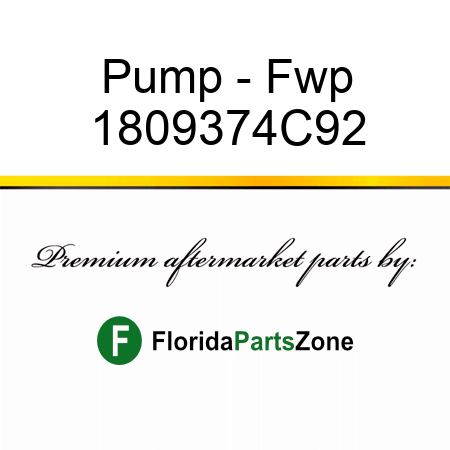 Pump - Fwp 1809374C92