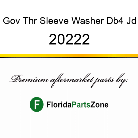 Gov Thr Sleeve Washer Db4, Jd 20222