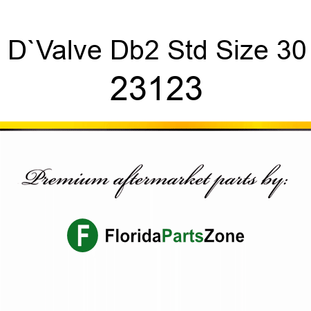 D`Valve Db2, Std Size 30 23123