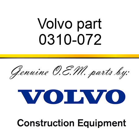 Volvo part 0310-072