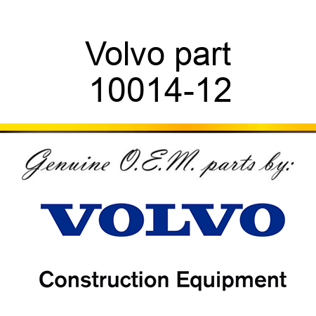 Volvo part 10014-12