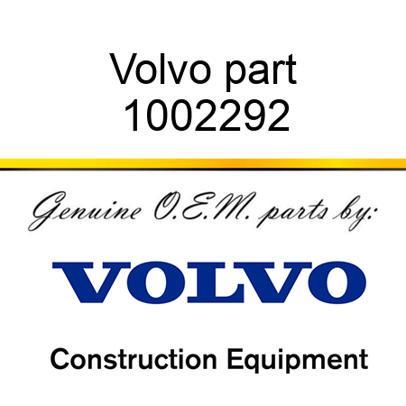 Volvo part 1002292