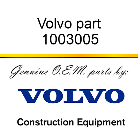 Volvo part 1003005