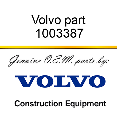 Volvo part 1003387