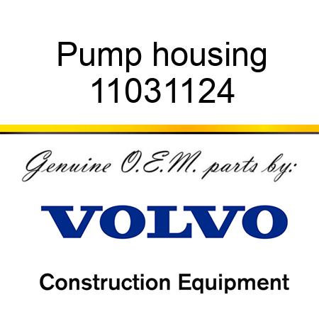 Pump housing 11031124