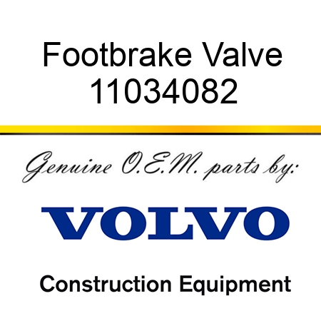 Footbrake Valve 11034082