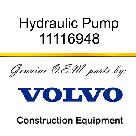 Hydraulic Pump 11116948
