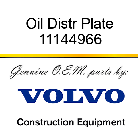 Oil Distr Plate 11144966