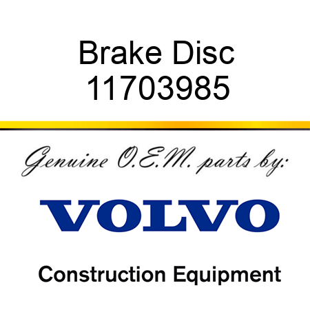 Brake Disc 11703985