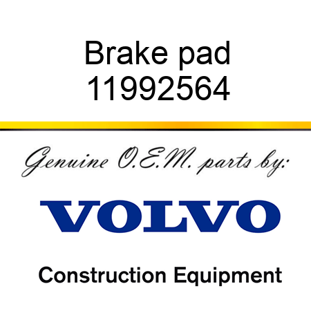 Brake pad 11992564