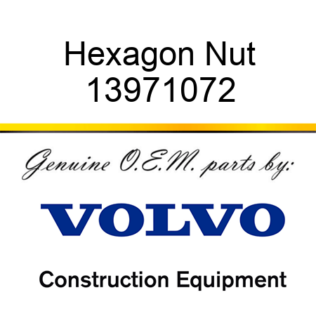 Hexagon Nut 13971072