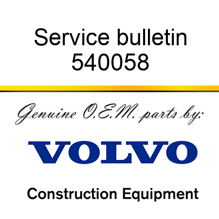 Service bulletin 540058