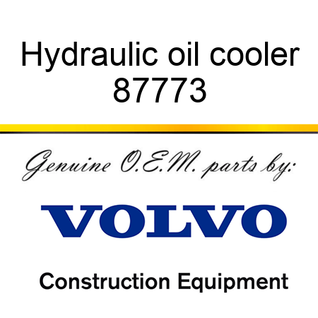 Hydraulic oil cooler 87773