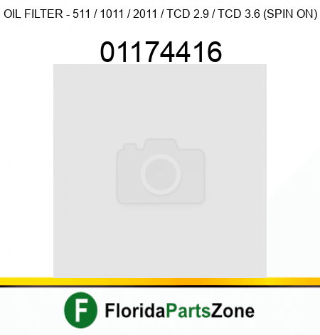 OIL FILTER - 511 / 1011 / 2011 / TCD 2.9 / TCD 3.6 (SPIN ON) 01174416